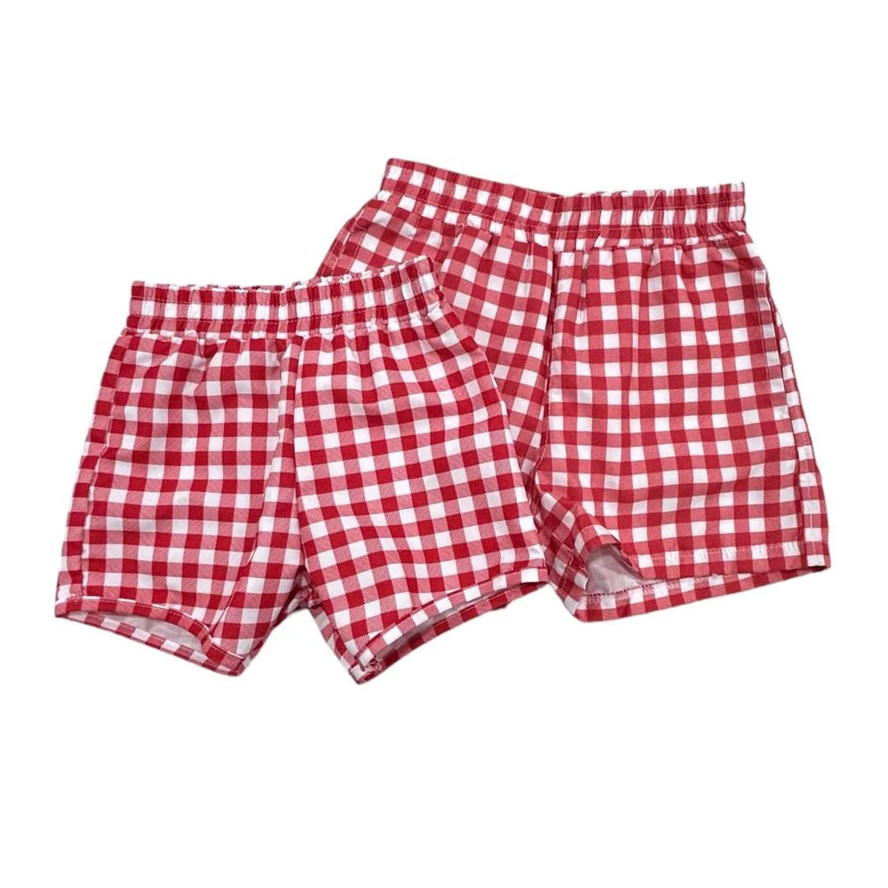 Swim Shorts - Red Gingham - Image 6