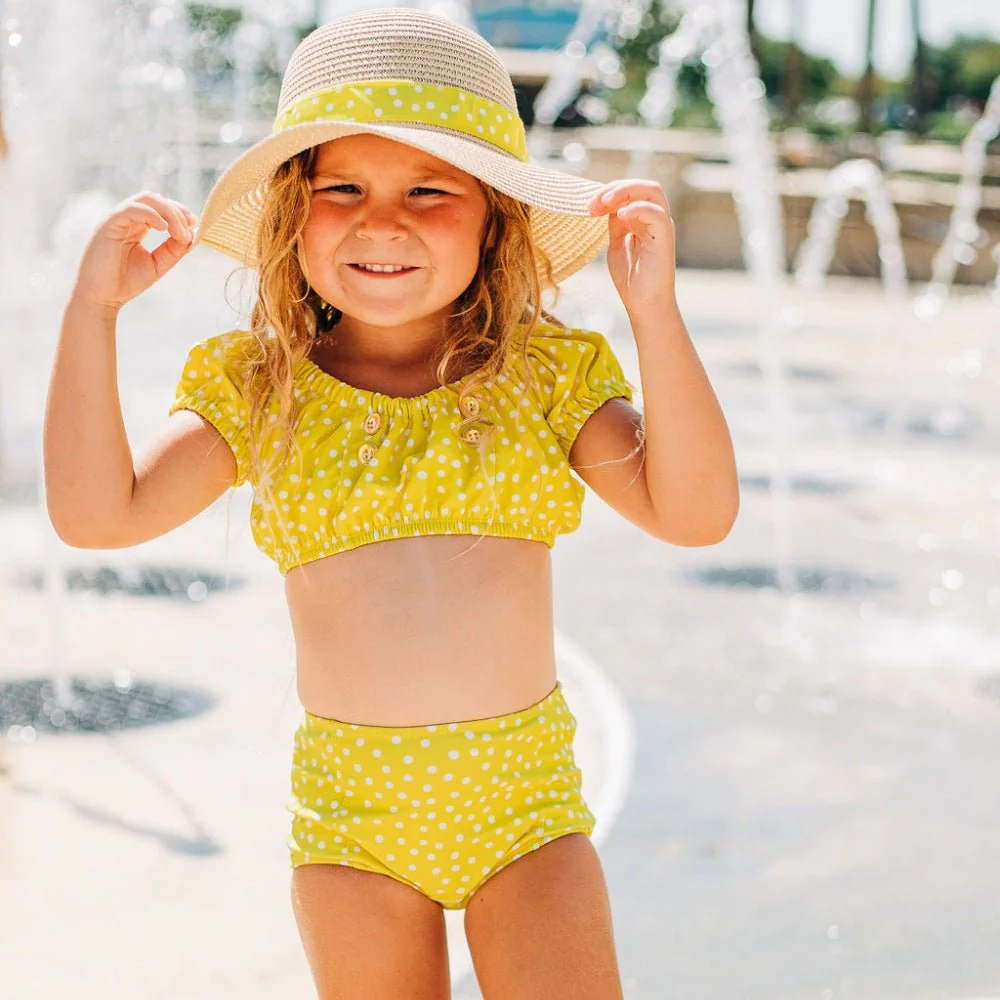 Retro Bikini - Yellow Dots