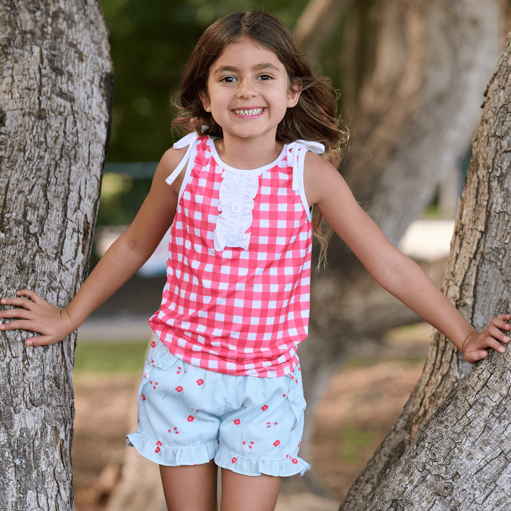 Rose Ruffle Shorts - Ditsy Floral - Image 5