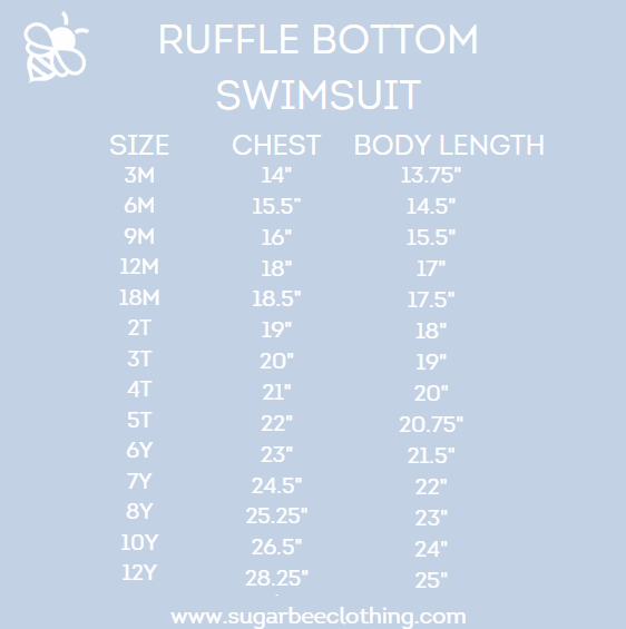 Ruffle Bottom Swimsuit - Rainbow Shells on Navy - Image 5