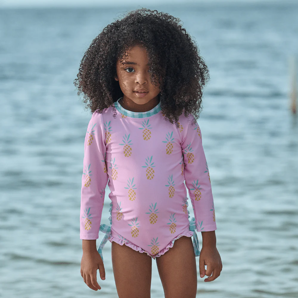 Ruffle Bottom Swimsuit - Pink Pineapples - Image 3