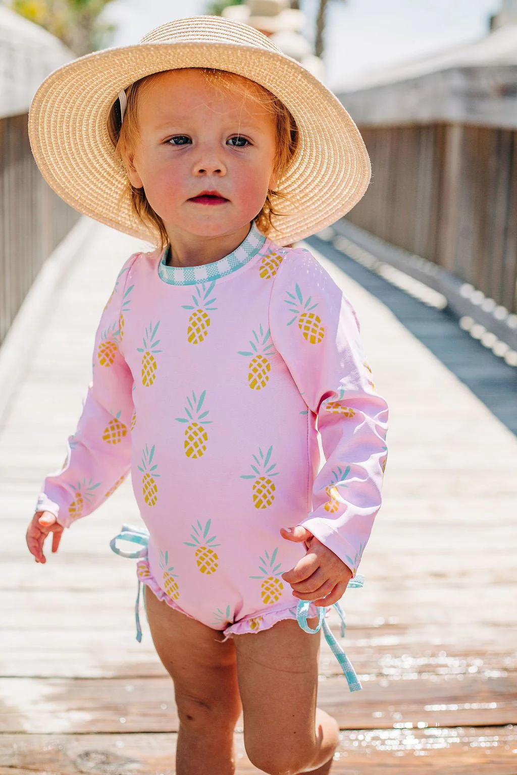 Ruffle Bottom Swimsuit - Pink Pineapples - Image 6