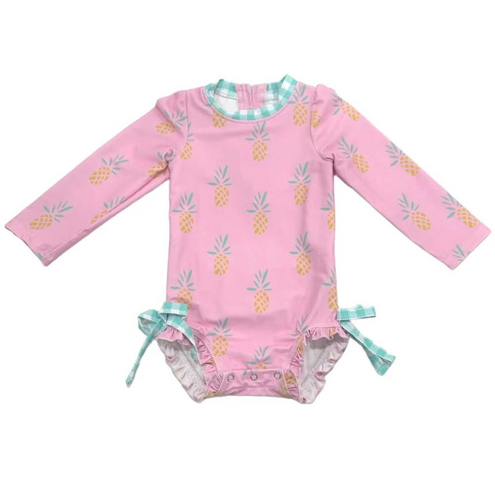 Ruffle Bottom Swimsuit - Pink Pineapples - Image 8