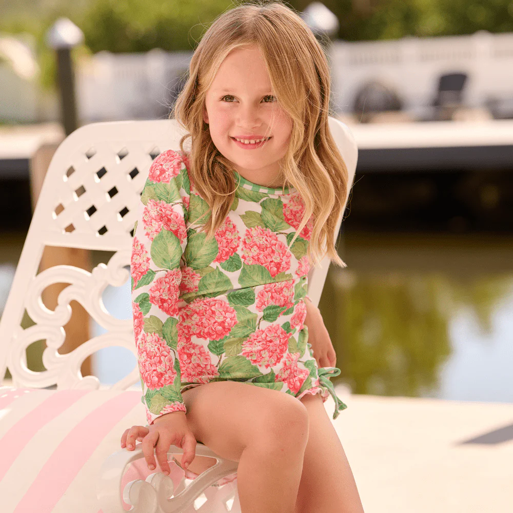 Ruffle Bottom Swim - Red Hydrangeas - Image 8