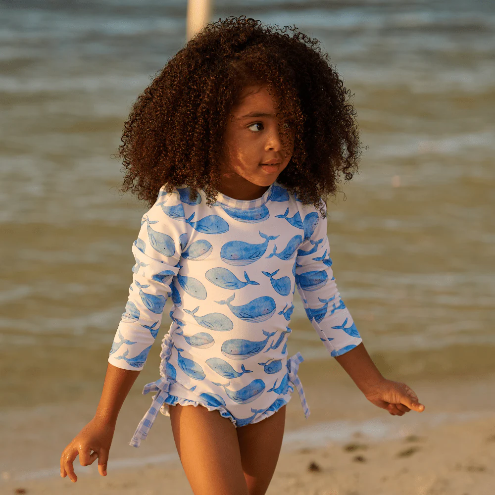 Ruffle Bottom Swimsuit - Whales - Image 3