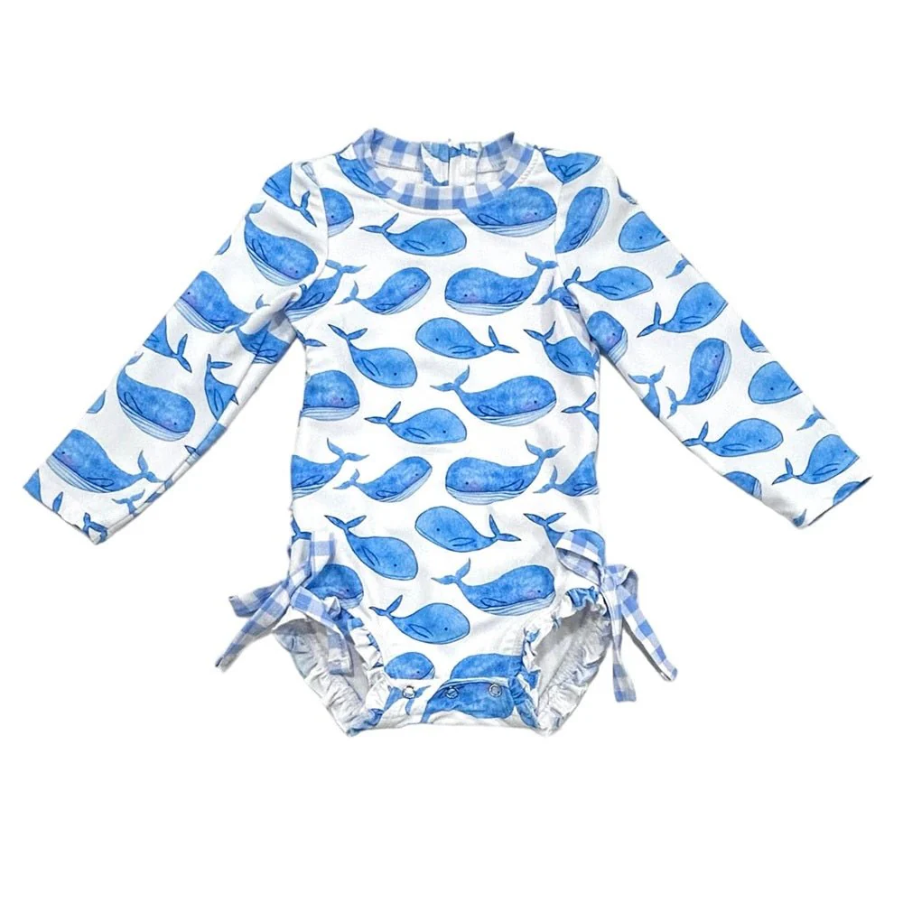 Ruffle Bottom Swimsuit - Whales - Image 7