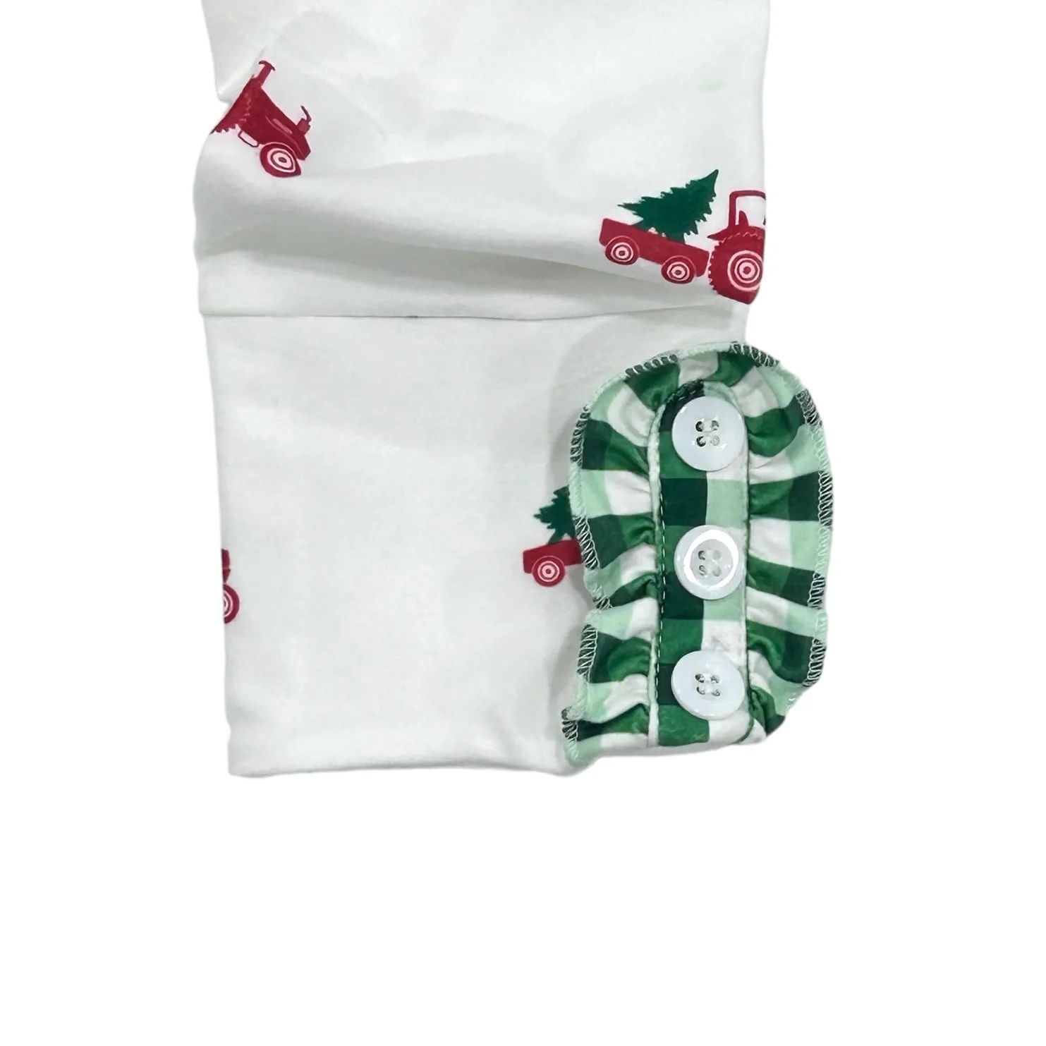 Ruffle Buttflap Pajamas - Christmas Tractor Holiday Lounge - Image 10