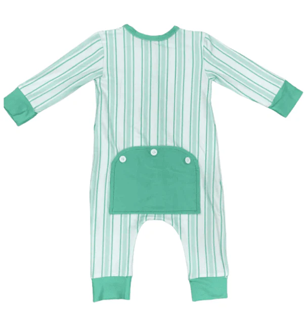 Buttflap Pajamas - Green Stripe Holiday Lounge - Image 4