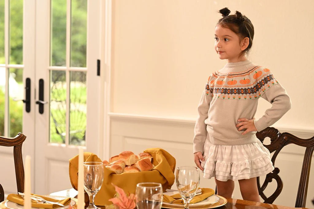 Annie Ruffle Skort - Cafe au Lait Gingham - Image 5