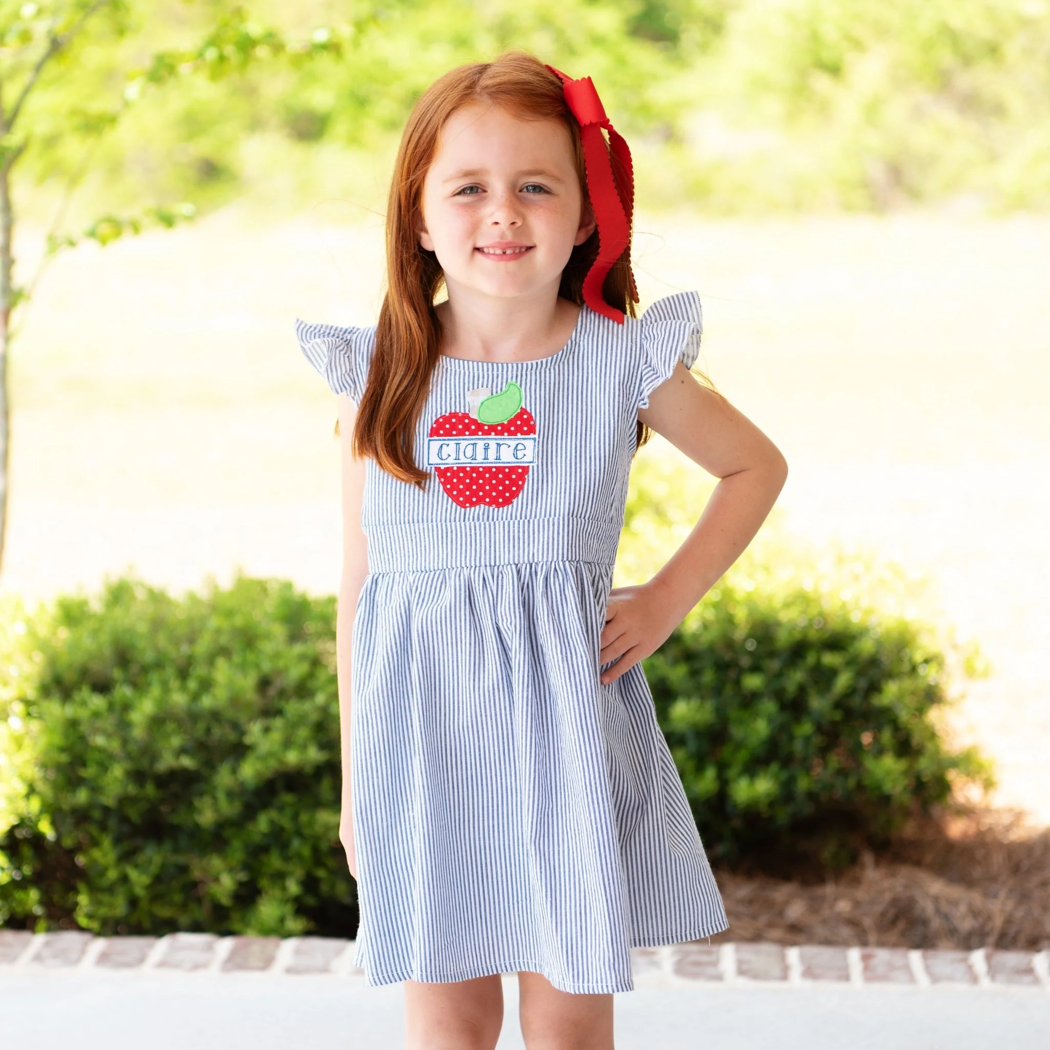 Seersucker Apple Dress
