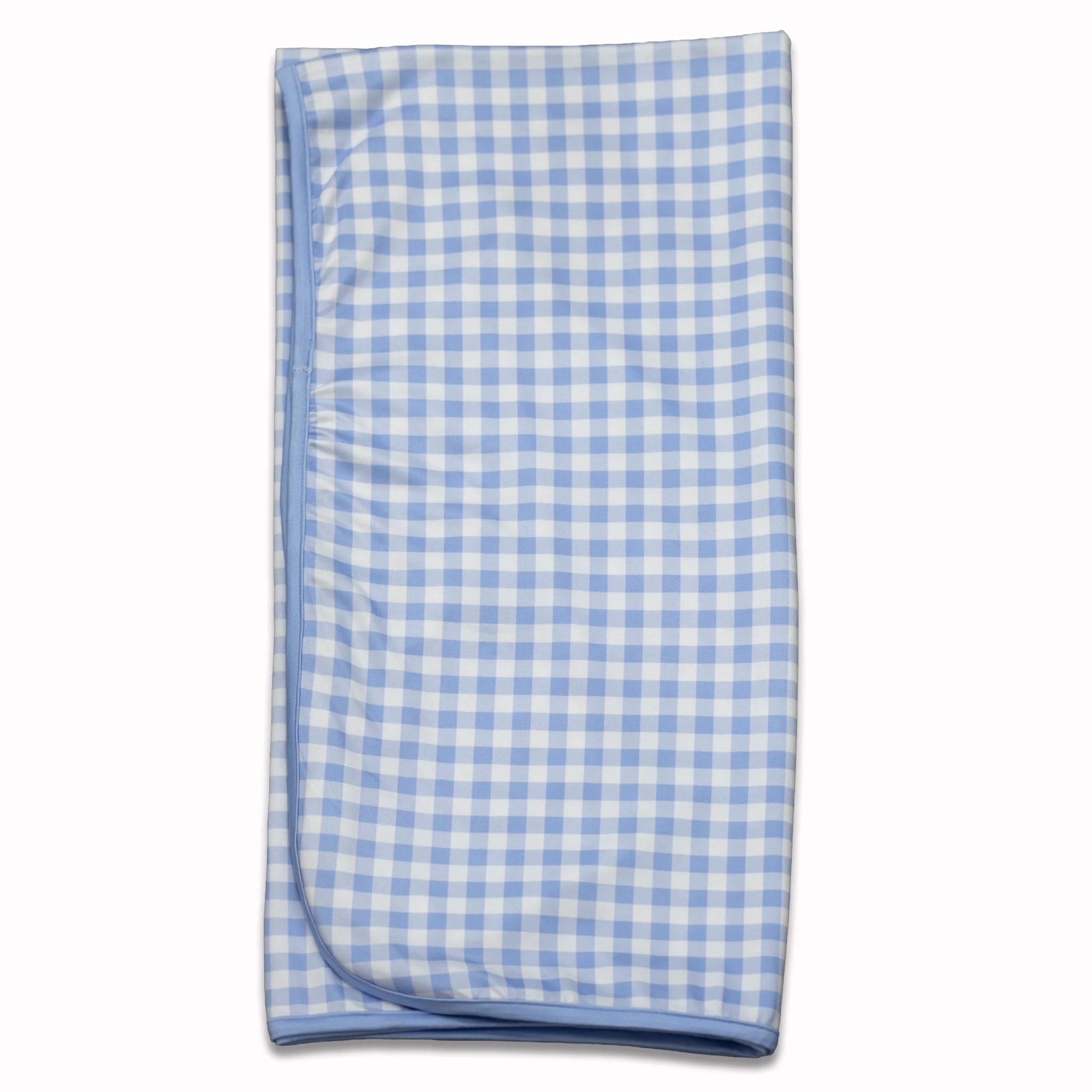 Swaddle Blanket - Blue Gingham - Image 3