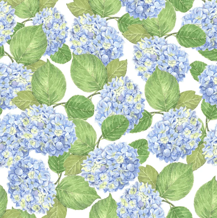 Mini Charlie Satin Short Set - Blue Hydrangeas - Image 3