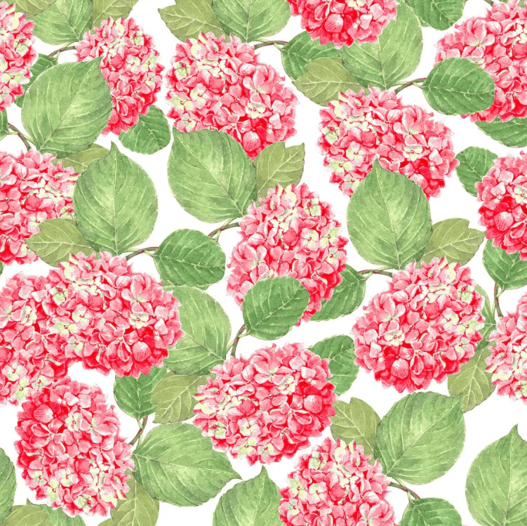 Skirt Bikini - Red Hydrangeas - Image 3