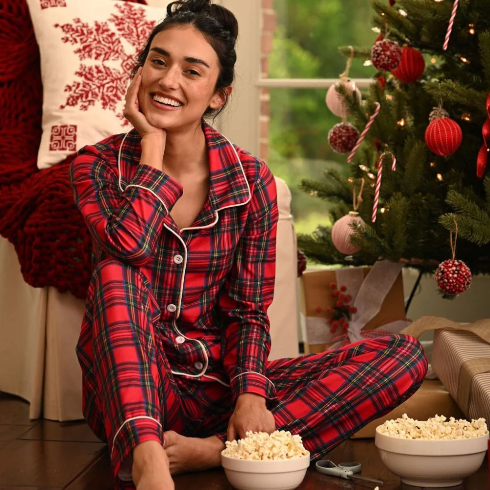 Button Down Pajamas - Tartan Holiday Lounge - Image 3