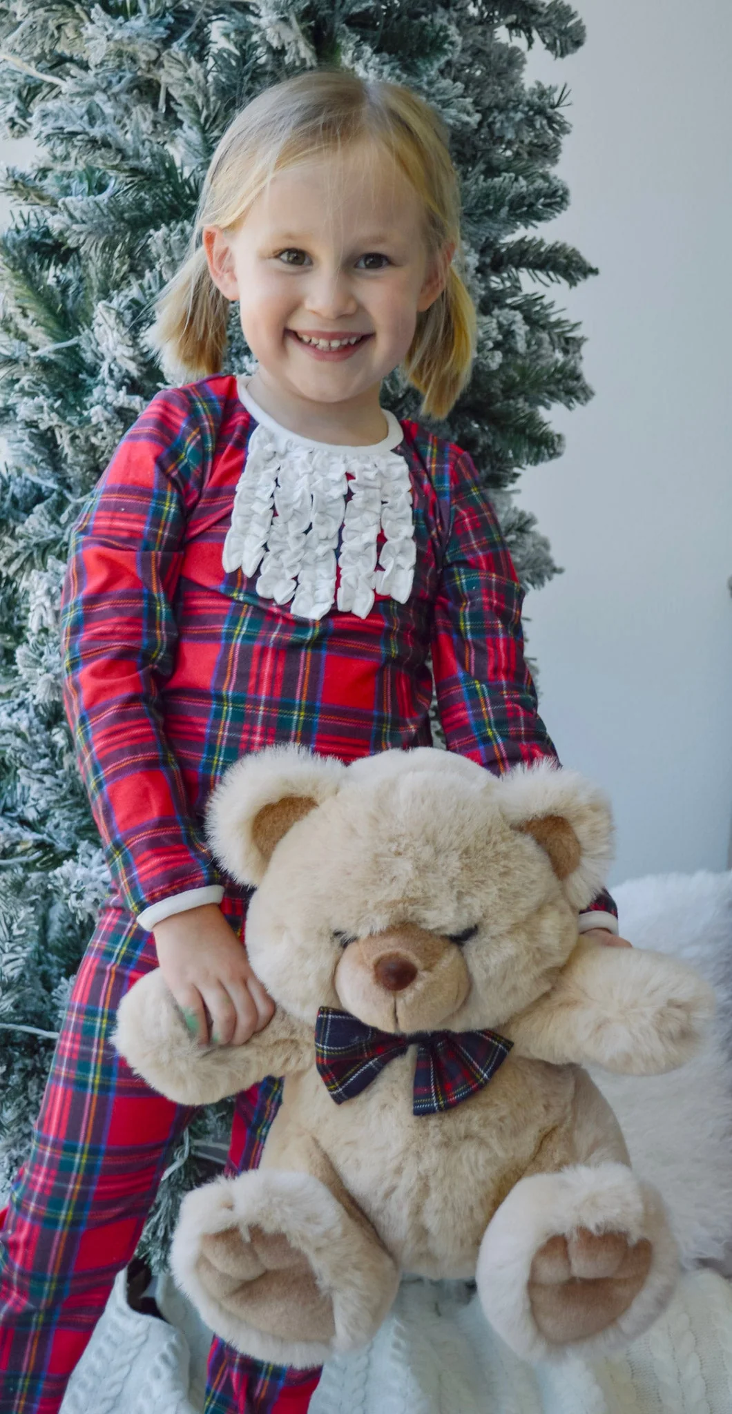 Ruffle Buttflap Pajamas - Tartan Holiday Lounge - Image 5