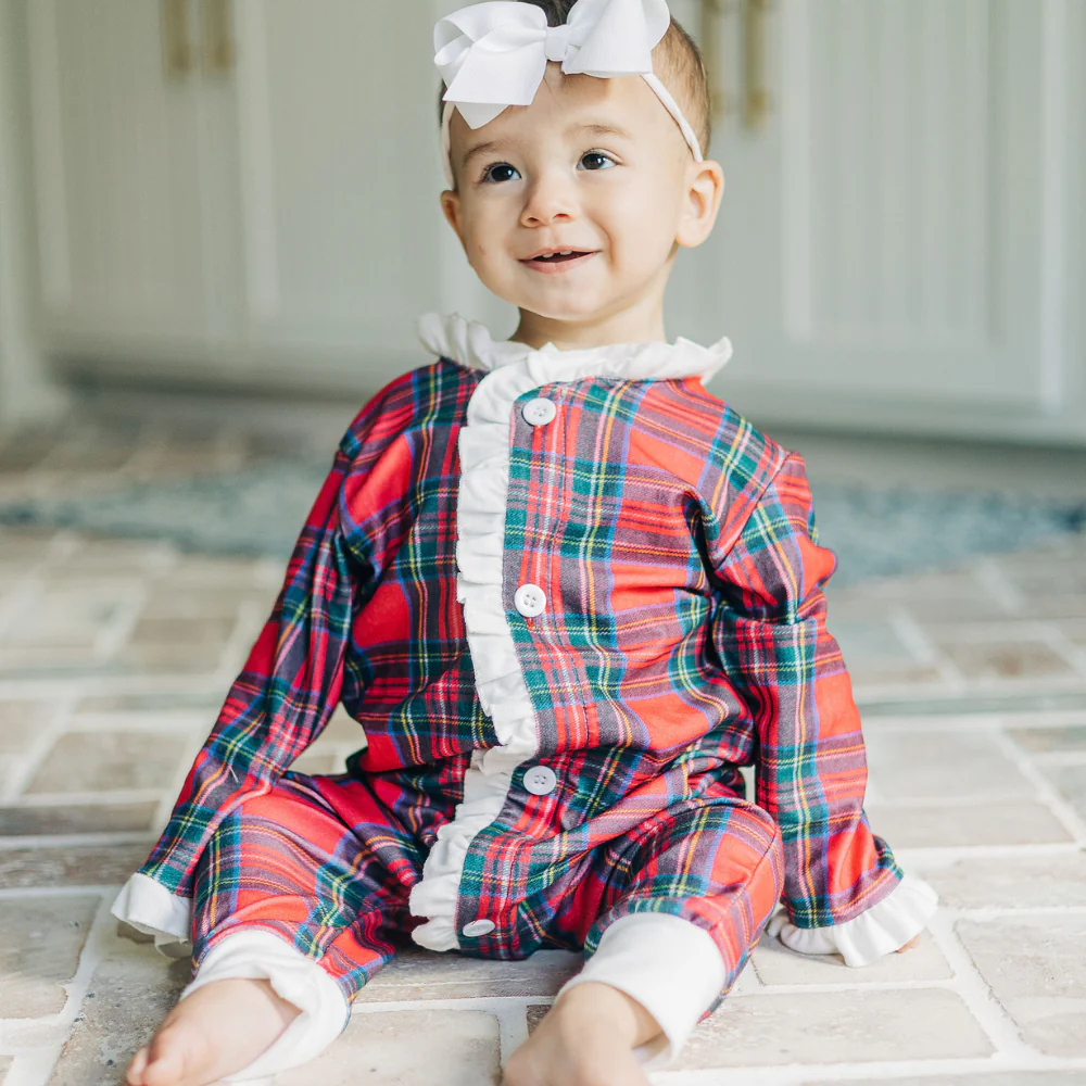 Ruffle Buttflap Pajamas - Tartan Holiday Lounge - Image 8