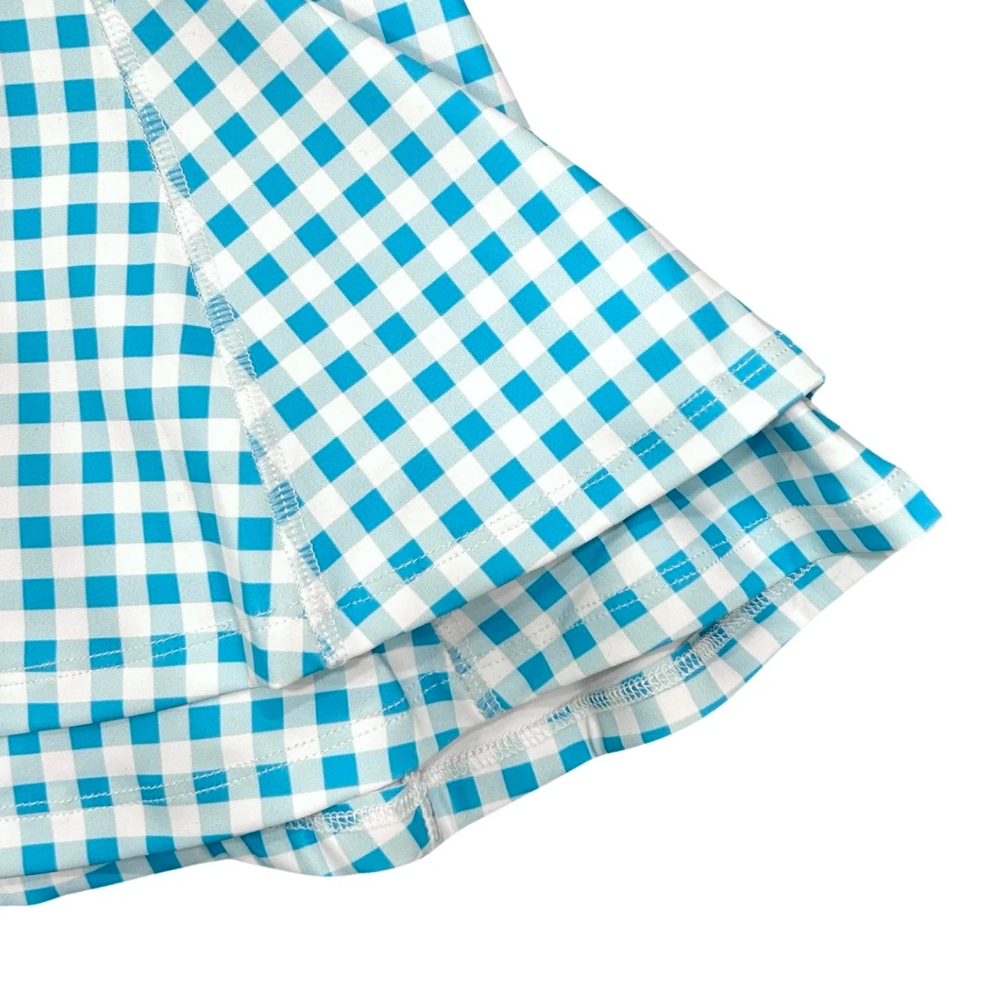 Ruffle Tennis Dress - Blue Gingham - Image 3