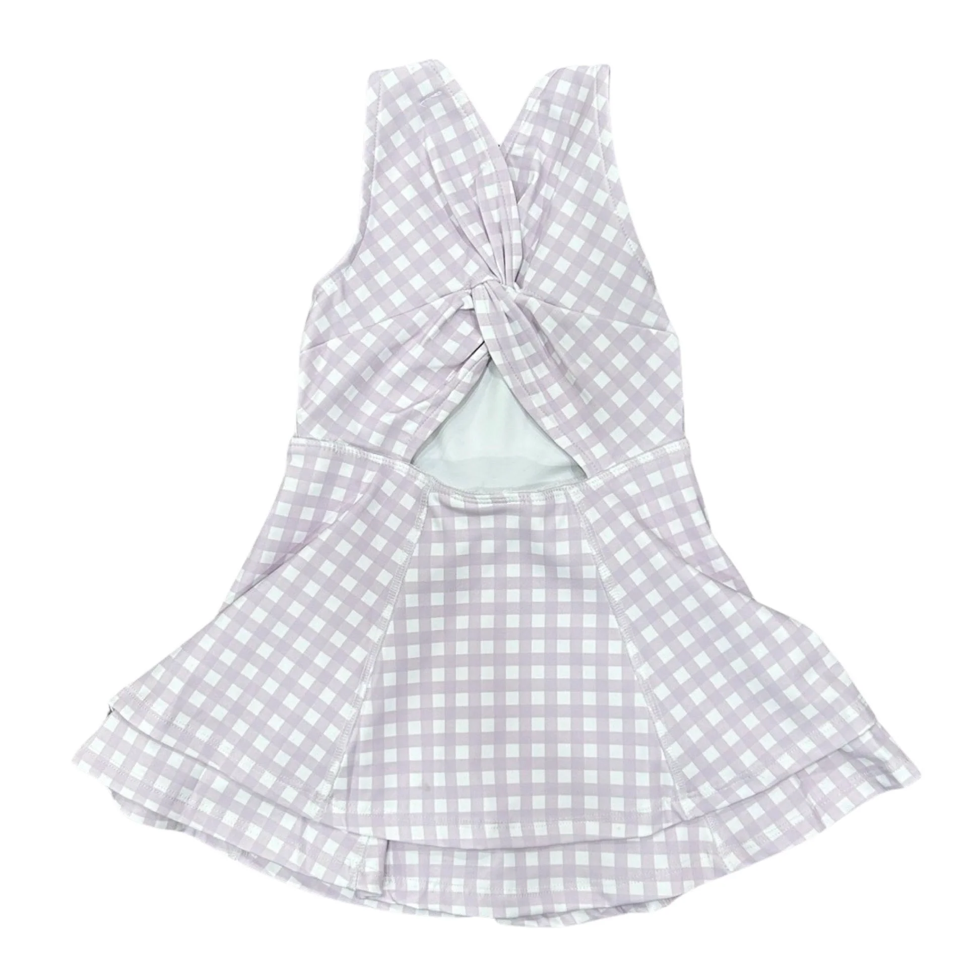 Ruffle Tennis Dress - Lavender Gingham - Image 5
