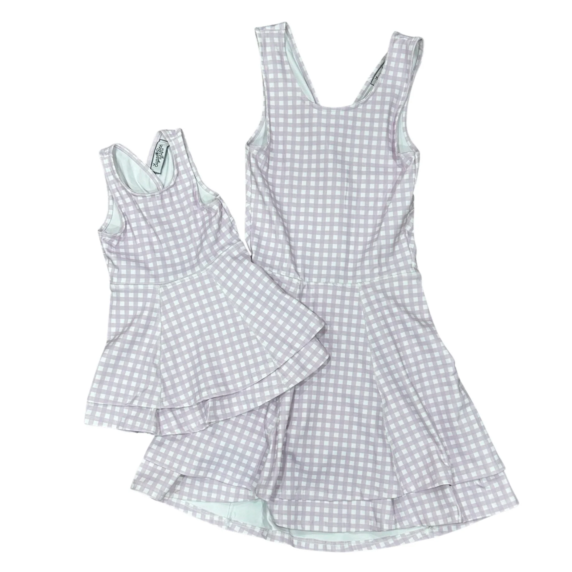 Ruffle Tennis Dress - Lavender Gingham - Image 6