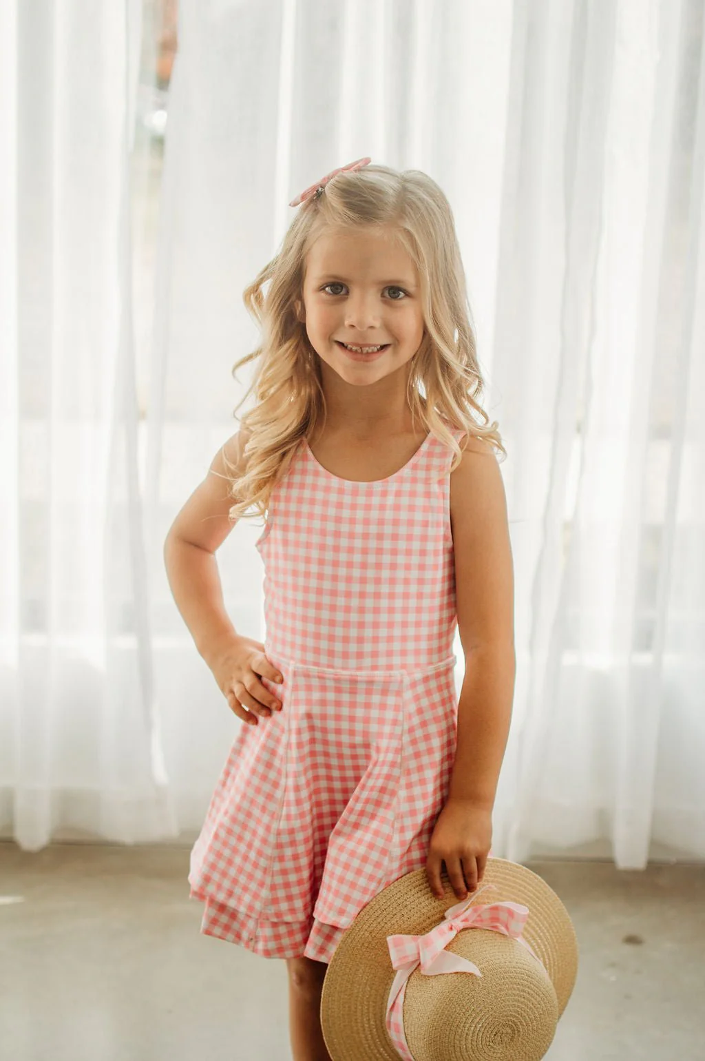 Ruffle Tennis Dress - Pink Gingham - Image 8