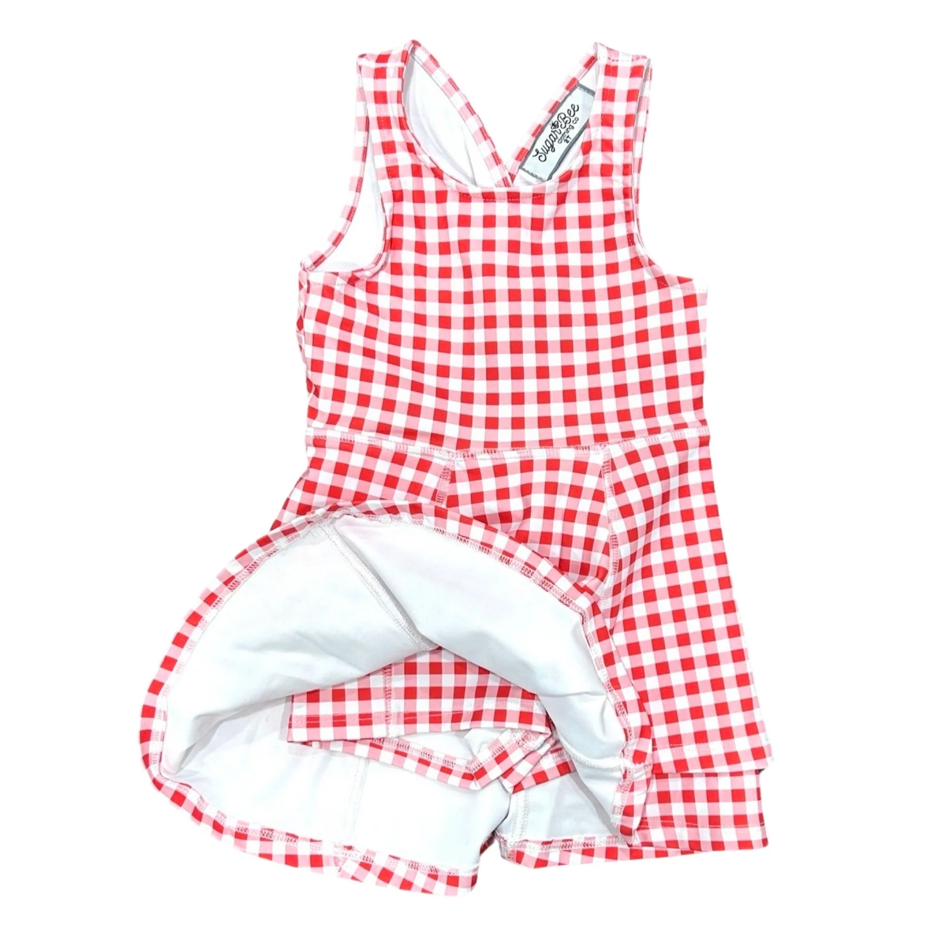 Ruffle Tennis Dress - Red Gingham - Image 6