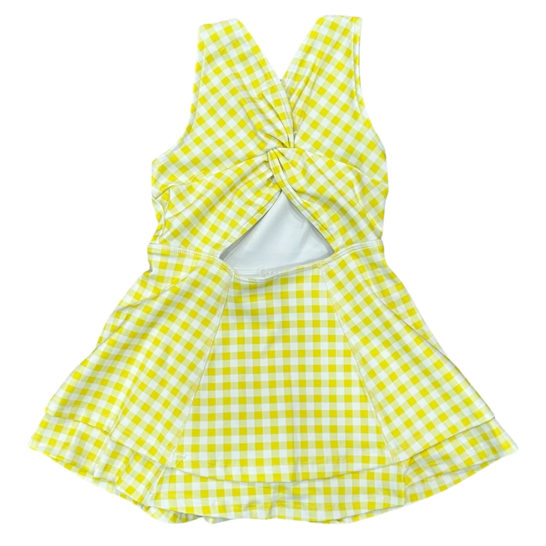 Ruffle Tennis Dress - Yellow Gingham - Image 5