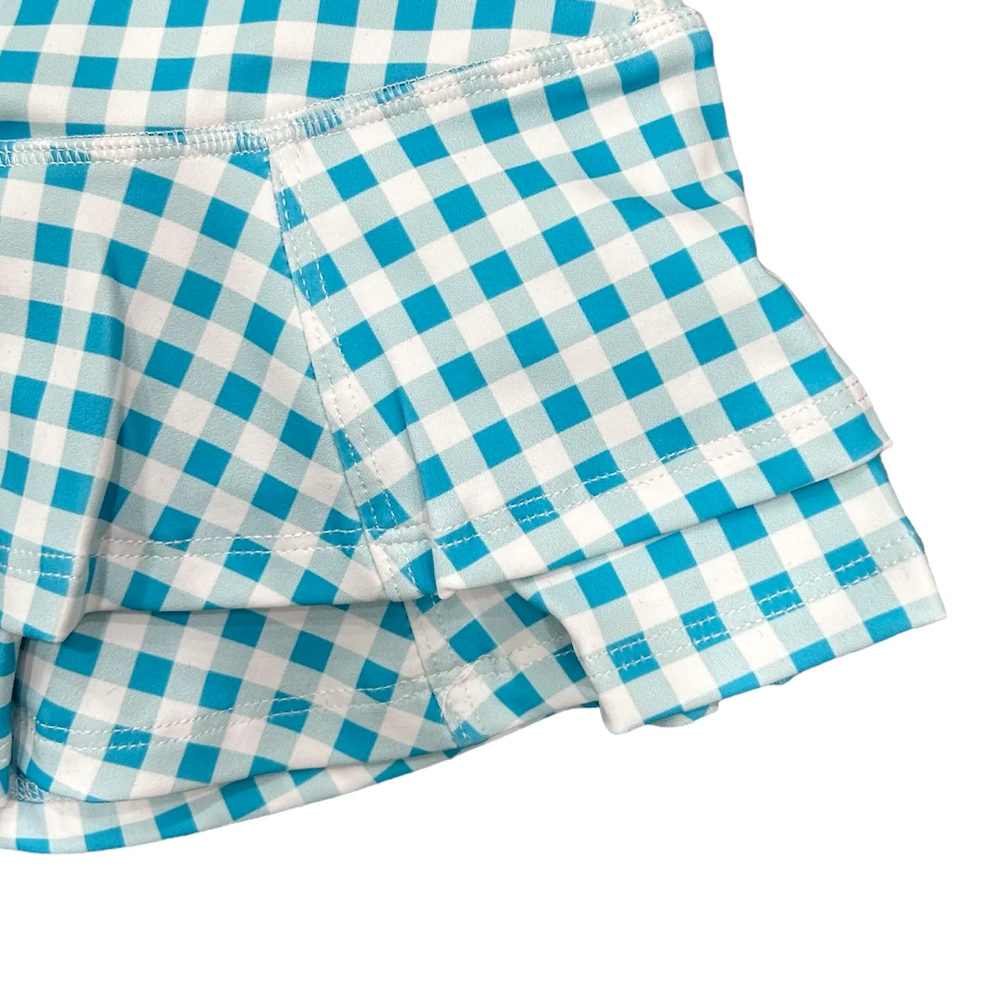 Ruffle Tennis Skort - Blue Gingham - Image 3