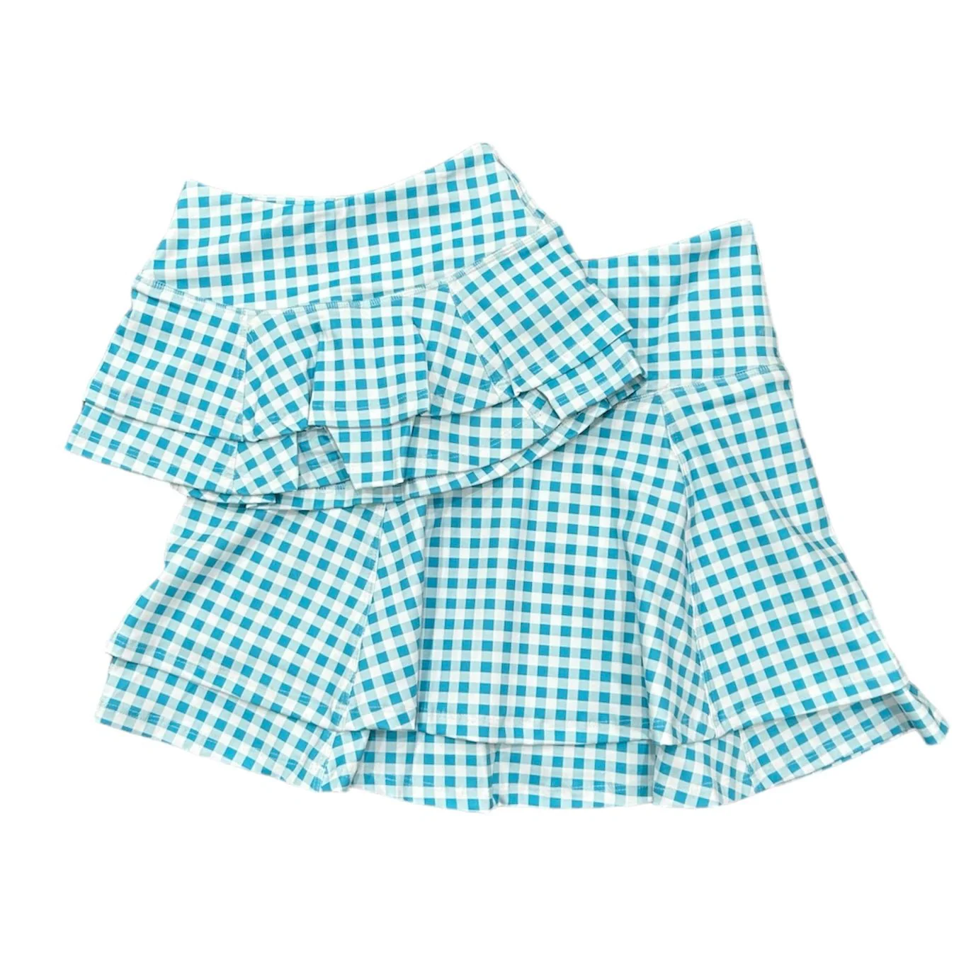 Ruffle Tennis Skort - Blue Gingham - Image 6