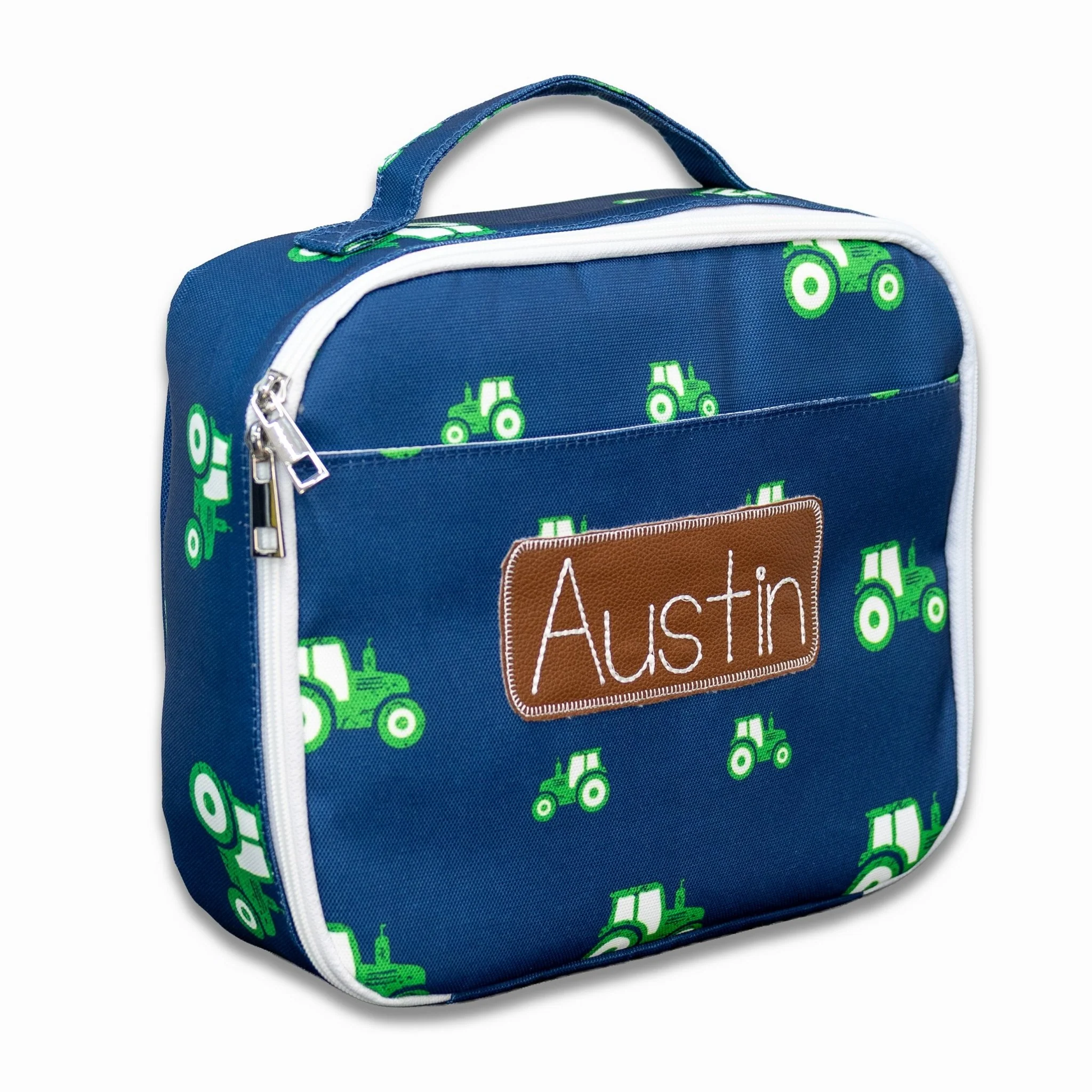Lunch Bag - Tractors on Navy - Image 3