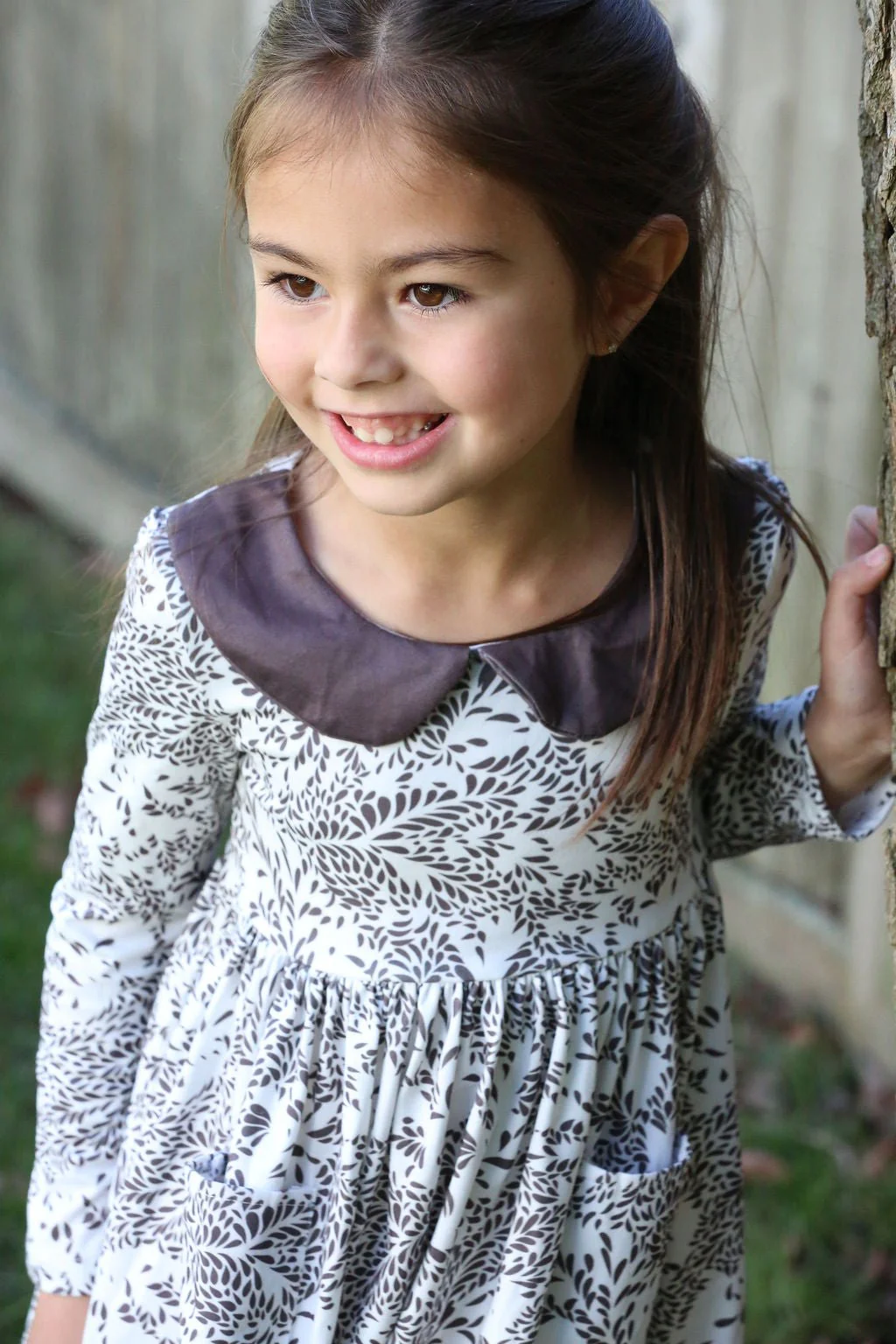 Claire Twirl Dress - Espresso Waves - Image 3