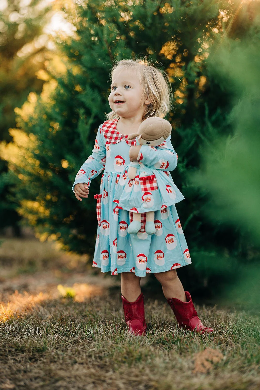 White Santa Twirl Dress - Image 3