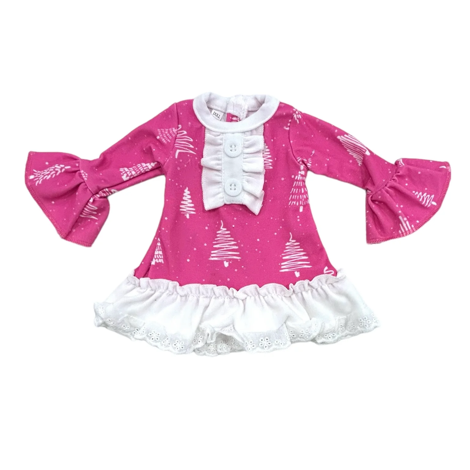 Gown with Bloomers - White Trees on Magenta Holiday Lounge - Image 8