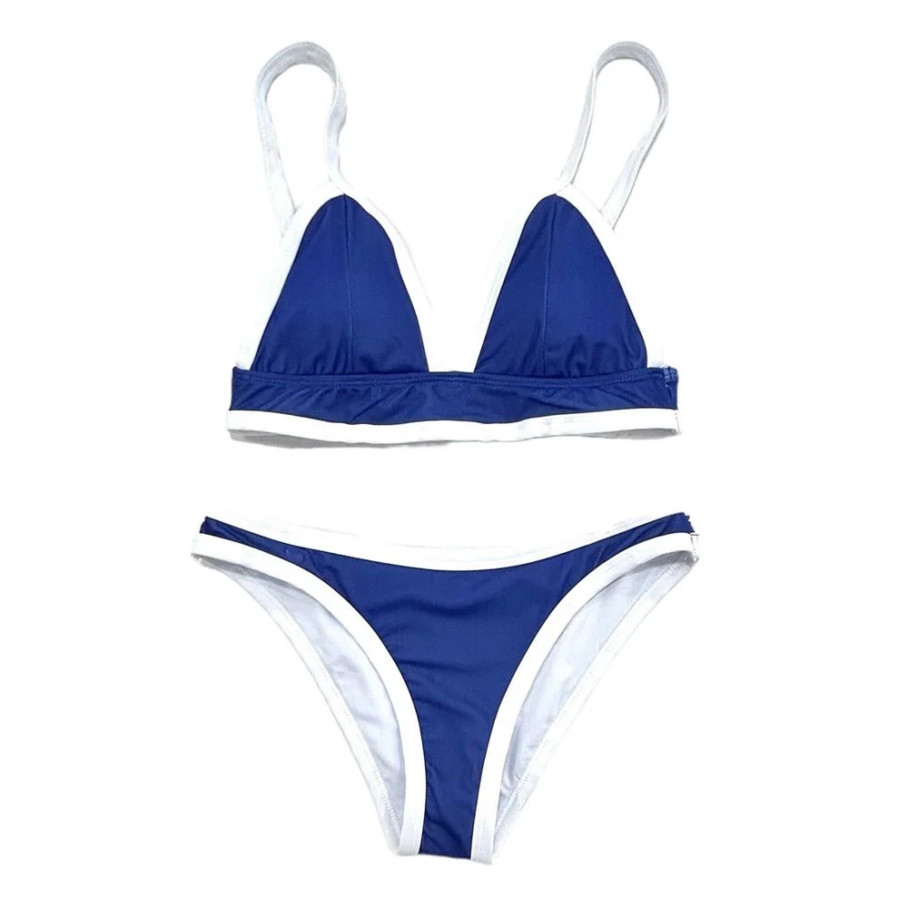 Woman's Bikini - Navy Blue Color Block - Image 5