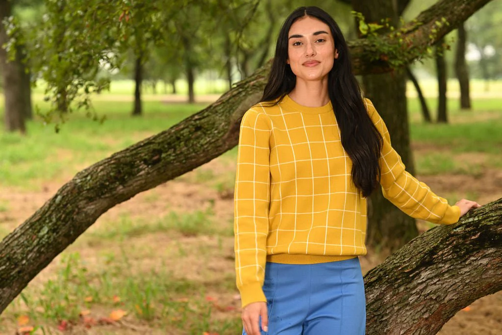 Emerson Crew Sweater - Amber Windowpane - Image 2