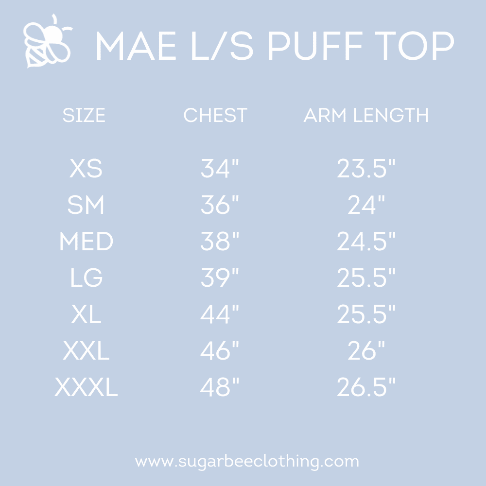 Mae L/S Puff Top - Blue Stripe - Image 5