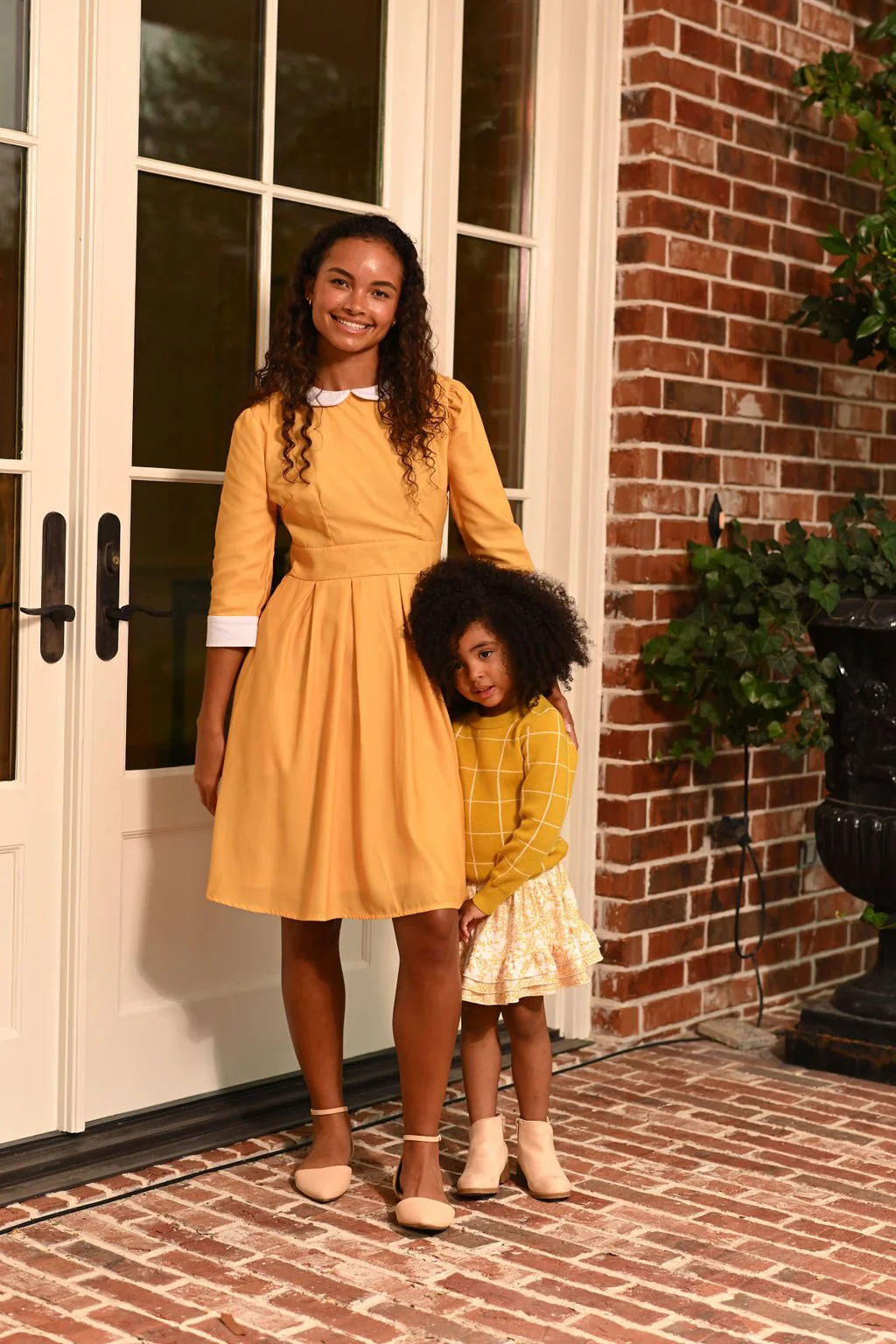 Mabel Peter Pan Dress - Amber - Image 3