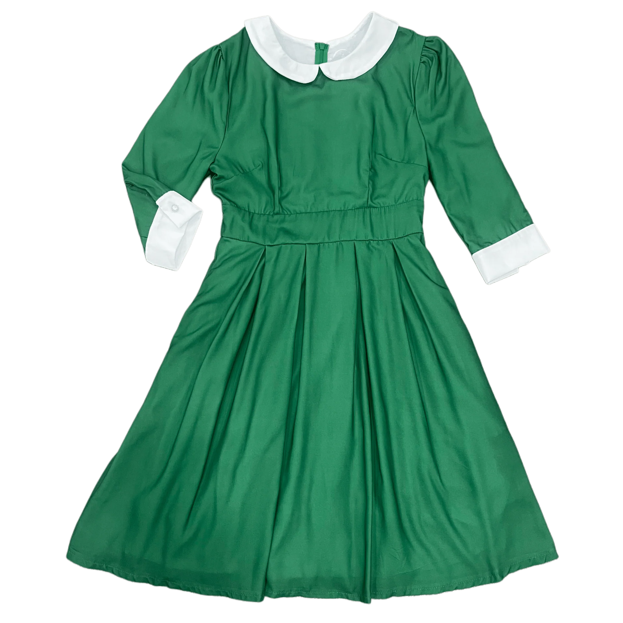 Mabel Peter Pan Dress - Emerald - Image 2